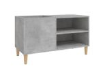 Syfax™ Mobile Porta Dischi Grigio Cemento 84,5X38X48 Legno Multistrato
