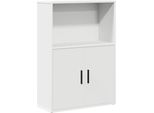 Syfax™ Libreria Bianca 60X24X85 Cm In Legno Multistrato