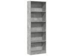 Syfax™ Libreria Grigio Cemento 60X24X176 Cm In Legno Multistrato