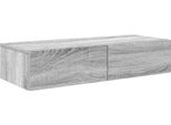 Syfax™ Scaffale A Parete Con Cassetti Grigio 80X33X17 Cm In Truciolato