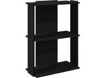 Syfax™ Libreria A 3 Ripiani Nera 60X30X80 Cm In Legno Multistrato