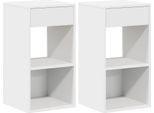 Syfax™ Comodini Con Cassetto 2 Pz Bianchi 35X34X66,5 Cm