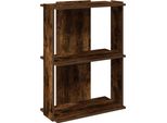 Syfax™ Libreria A 3 Ripiani Rovere Fumo 60X30X80 Cm Legno Multistrato