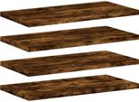 Syfax™ Mensole Parete 4Pz Rovere Fumo 40X20X1,5 Cm Legno Multistrato