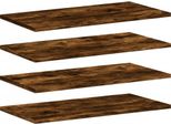 Syfax™ Mensole Parete 4Pz Rovere Fumo 60X20X1,5 Cm Legno Multistrato
