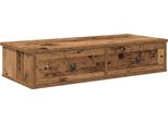 Syfax™ Scaffale A Parete Con Cassetti Antico 80X31X17 Cm In Truciolato