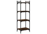 Syfax™ Libreria A 4 Ripiani Rovere Fumo 40X30X120 Cm Legno Multistrato