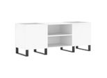 Syfax™ Mobile Porta Dischi Bianco 121X38X48 Cm In Legno Multistrato