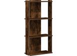 Syfax™ Libreria A 3 Ripiani Rovere Fumo 60X30X120 Cm Legno Multistrato