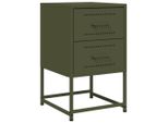 Syfax™ Comodino Verde Oliva 36X39X60,5 Cm In Acciaio
