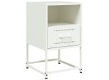 Syfax™ Comodino Bianco 36X39X60,5 Cm In Acciaio