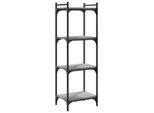 Syfax™ Libreria 4 Ripiani Grigio Sonoma 40X30X120Cm Legno Multistrato