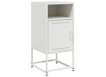 Syfax™ Comodino Bianco 36X39X78 Cm In Acciaio