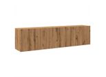 Syfax™ Mobili Tv A Parete 2Pz Rovere Artigianale 80X30X41 Cm