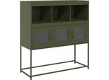Syfax™ Credenza Verde Oliva 100,5X39X107 Cm Acciaio Laminato A Freddo