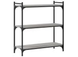 Syfax™ Libreria A 3 Ripiani Grigio Sonoma 80X30X86Cm Legno Multistrato