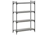 Syfax™ Libreria 4 Ripiani Grigio Sonoma 80X30X120Cm Legno Multistrato