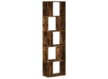 Syfax™ Libreria 5Ripiani Rovere Fumo 45X23,5X162,5Cm Legno Multistrato