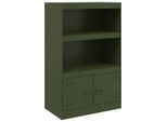 Syfax™ Credenza Verde Oliva 67X39X107 Cm In Acciaio
