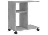 Syfax™ Tavolino Con Ruote Grigio Cemento 50X30X55 Cm Legno Multistrato