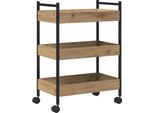 Syfax™ Carrello Da Cucina Rovere Artigianale 50 X 30 X 70 Cm