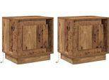 Syfax™ Armadio Da Notte 2 Pcs Legno Vecchio 44 X 34,5 X 45 Cm