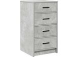 Syfax™ Credenza Grigio Cemento 40 X 41 X 75 Cm Legno Multistrato