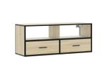 Syfax™ Mobile Tv Rovere Sonoma 100X31X39,5Cm Legno Multistrato Metallo