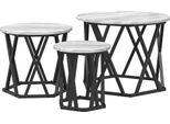 Syfax™ Tavolo Laterale Nesting 3 Pcs Grigio Sonoma