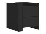 Syfax™ Comodino Nero 45X50X50 Cm In Legno Multistrato