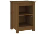 Syfax™ Comodino Marrone Ambrato 40X35X55 Cm In Legno Massello Di Pino