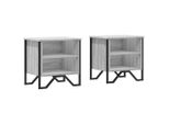 Syfax™ Comodini Grigio Sonoma 2Pz 40X30X40 Cm In Truciolato