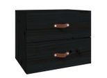 Syfax™ Comodino A Muro Nero 50X36X40 Cm