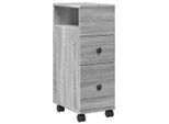 Syfax™ Mobile Da Bagno Stretto Con Ruote Grigio Sonoma In Truciolato