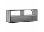 Syfax™ Mobile Tv Grigio Sonoma 100X31X39,5Cm Legno Multistrato Metallo