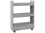 Syfax™ Carrello Stretto A 3 Livelli Grigio Sonoma In Truciolato