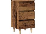 Syfax™ Comodino Legno Vecchio 40X35X69 Cm In Legno Multistrato