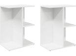Syfax™ Comodini 2 Pz Bianchi 46,5X29X61 Cm In Legno Multistrato