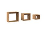 Syfax™ Tavolini Impilabili 3 Pz Rovere Artigianale Legno Multistrato