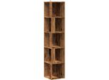 Syfax™ Mobile Angolare Legno Antico 33X33X165 Cm In Truciolato