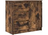 Syfax™ Credenza Con Cassetto Rovere Fumo 71X35X65 Cm In Truciolato