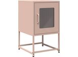 Syfax™ Comodino Rosa 36X39X60,5 Cm In Acciaio Laminato A Freddo