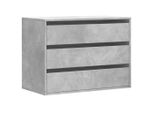 Vidaxl Cassettiera Grigio Cemento 80X41X58 Cm Materiale A Base Di Legno