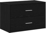 Syfax™ Armadio Con 2 Cassetti Rovere Nero 60X31X40 Cm In Truciolato
