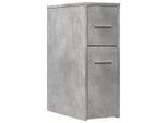 Syfax™ Armadietto Da Bagno Stretto Con Ruote Grigio Cemento Truciolato