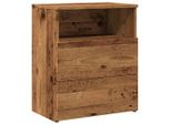 Syfax™ Comodino Legno Antico 50X32X60 Cm In Legno Multistrato