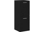 Syfax™ Mobile Da Bagno Rovere Nero 30 X 30 X 80 Cm Legno Multistrato