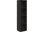 Syfax™ Armadio Per Libri Con Lo Scaffale Rovere Nero 143 X 30 X 36 Cm