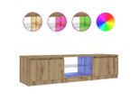 Syfax™ Mobile Porta Tv Con Led Artigianale 140X40X36 Cm Multistrato