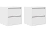 Syfax™ Comodini A Muro 2 Pz Bianchi 38X34X40 Cm